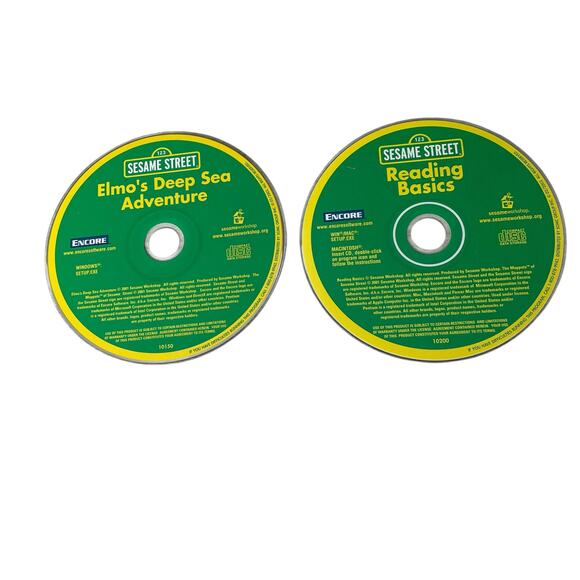 Sesame Street Disc Windows Mac Reading Basics & Elmo's Deep Sea Adventure READ - Picture 1 of 11